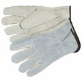 Mcr Safety Gloves, Econ Patch Grain Drvr/Splt Back Key Thb, XXL, 12PK 32055XXL